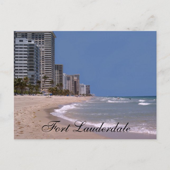 Postal Fort Lauderdale Florida Beach & Ocean Postcard (Anverso)