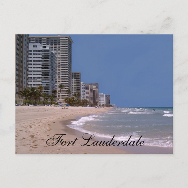 Postal Fort Lauderdale Florida Beach & Ocean Postcard (Anverso)