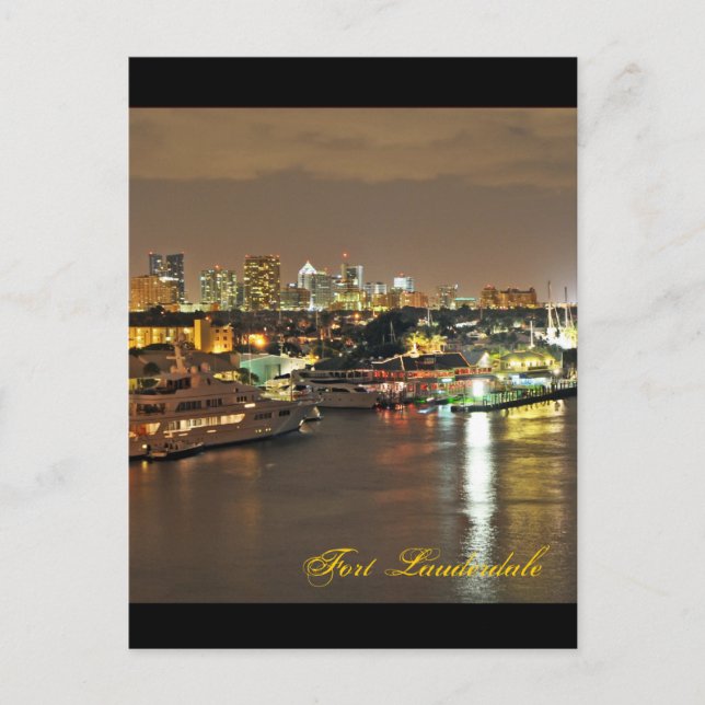 Postal Fort Lauderdale, Florida, la Venecia de Estados Un (Anverso)