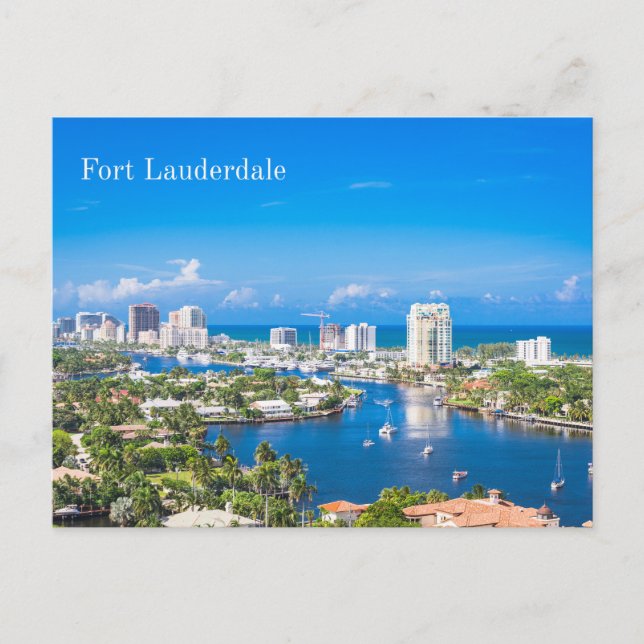 Postal Fort Lauderdale, Florida Summer City View (Anverso)