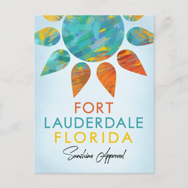 Postal Fort Lauderdale Florida Sunshine Travel (Anverso)