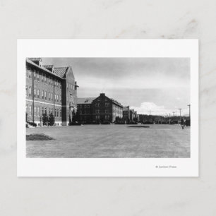 Postal Fort Lewis, WA View of Barracks and Mt. Rainier