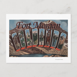 Postal Fort Morgan, Colorado - Escenas de letras grandes