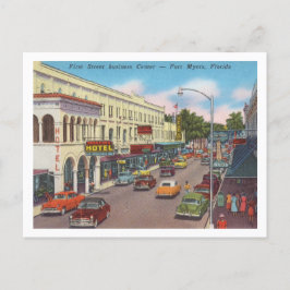 Postal Fort Myers, escena vintage de Florida de la primer