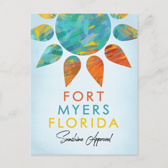 Postal Fort Myers Florida Sunshine Travel (Anverso)