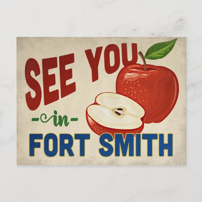 Postal Fort Smith Arkansas Apple - Viajes de época (Anverso)