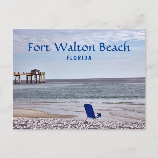 Postal Fort Walton Beach Florida con muelle (Anverso)