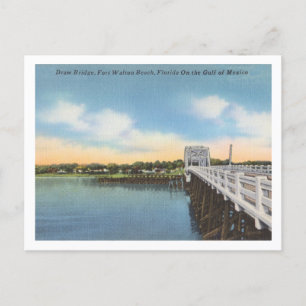 Postal Fort Walton Beach, puente levadizo vintage de Flor