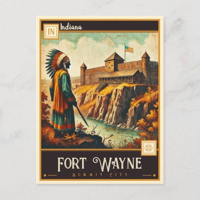 Postal Fort Wayne, Indiana | Vintage (Anverso)
