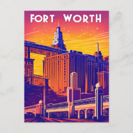 Postal Fort Worth, ciudad en colores vibrantes, viajes