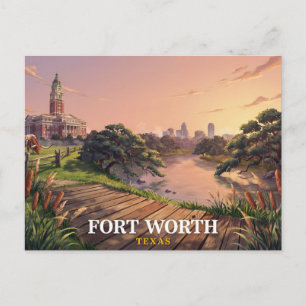Postal Fort Worth Texas Palacio de Justicia Longhorn Viaj