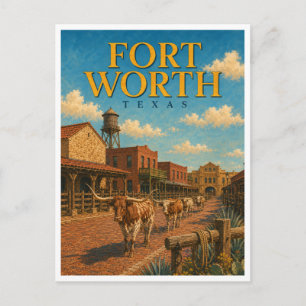 Postal Fort Worth Texas Stockyards GeoSaga