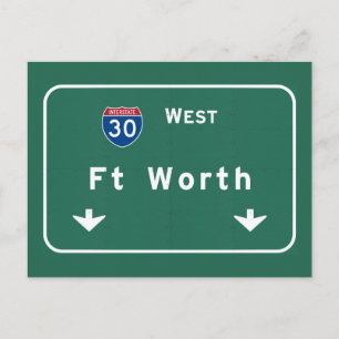 Postal Fort Worth Texas tx Interstate Highway Freeway :