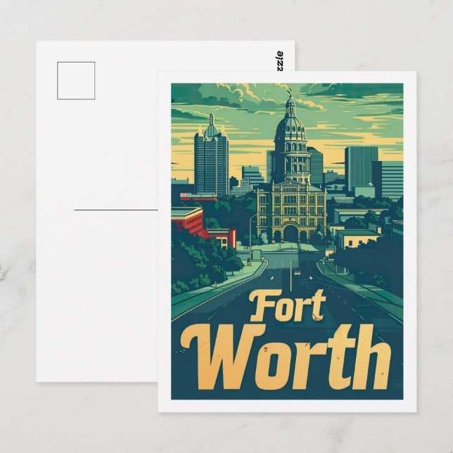 Postal Fort Worth Texas USA Famous Travel Place (Anverso / Reverso)