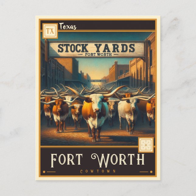 Postal Fort Worth, Texas | Vintage (Anverso)