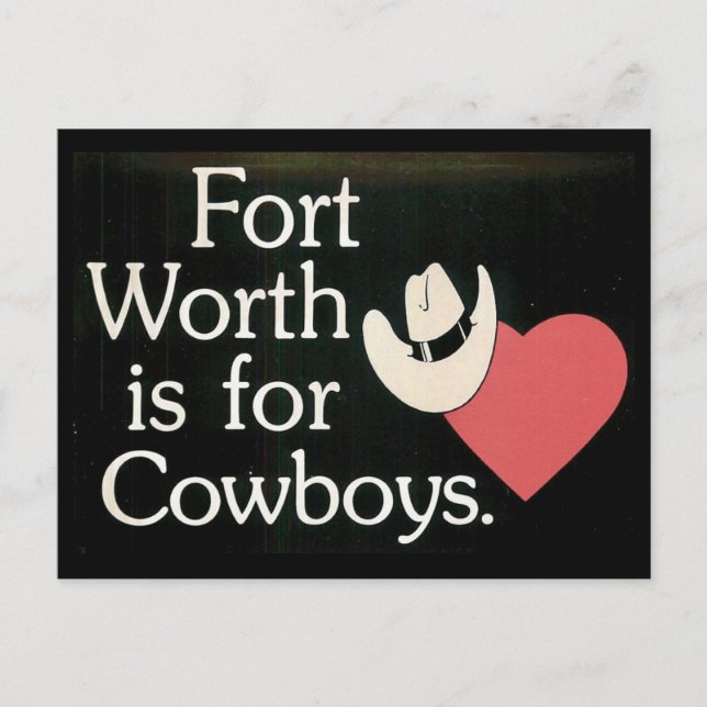 Postal Fort Worth TX Vaquero  (Anverso)