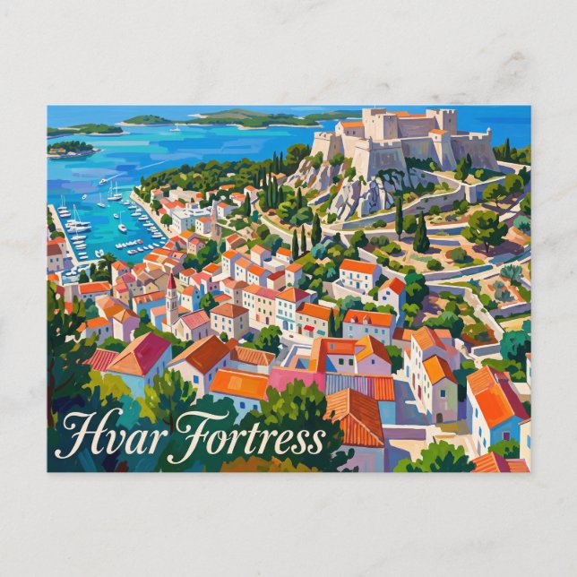 Postal Fortaleza de Hvar Croacia (Anverso)