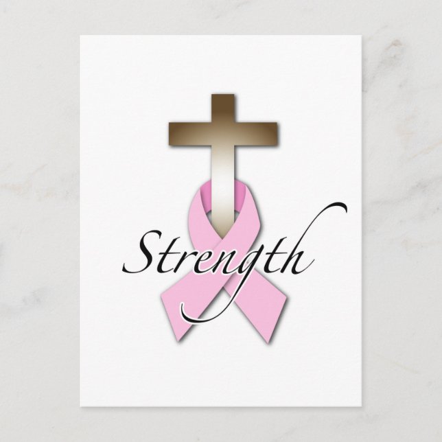 Postal fortaleza de la conciencia sobre el cáncer de mama (Anverso)