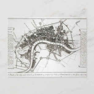 Postal Fortificaciones de Londres en 1642 y 1643, 1738