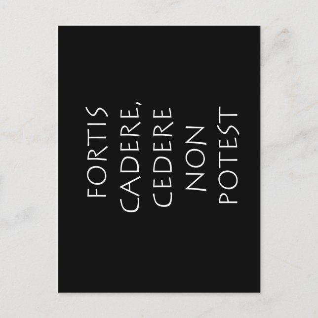 Postal Fortis cadere cedere non potest (Anverso)