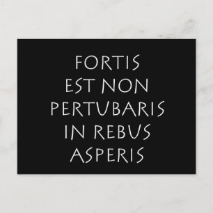 Postal Fortis est no pertubaris en rebus asperis