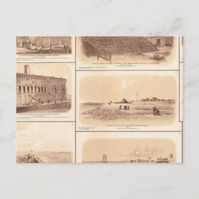 Postal Forts Sumter & Moultrie, isla de Sullivan (Anverso)