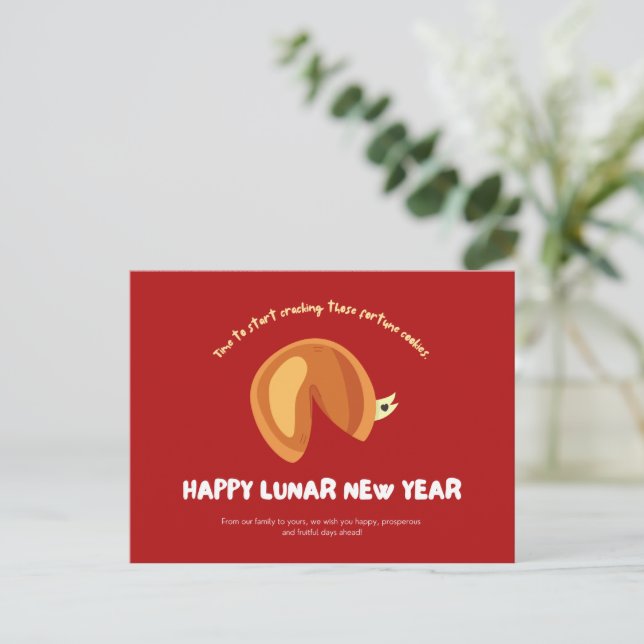 Postal Fortune Cookie Chinese Lunar New Year Design (Anverso de pie)
