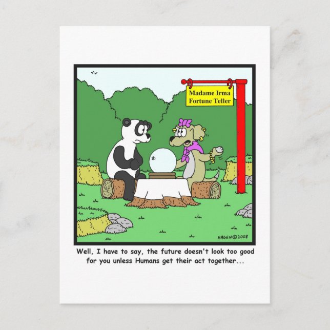 Postal Fortune Teller: personalizado Panda (Anverso)