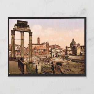 Postal Forum Boario, Roma, Fotocromo de época de Italia