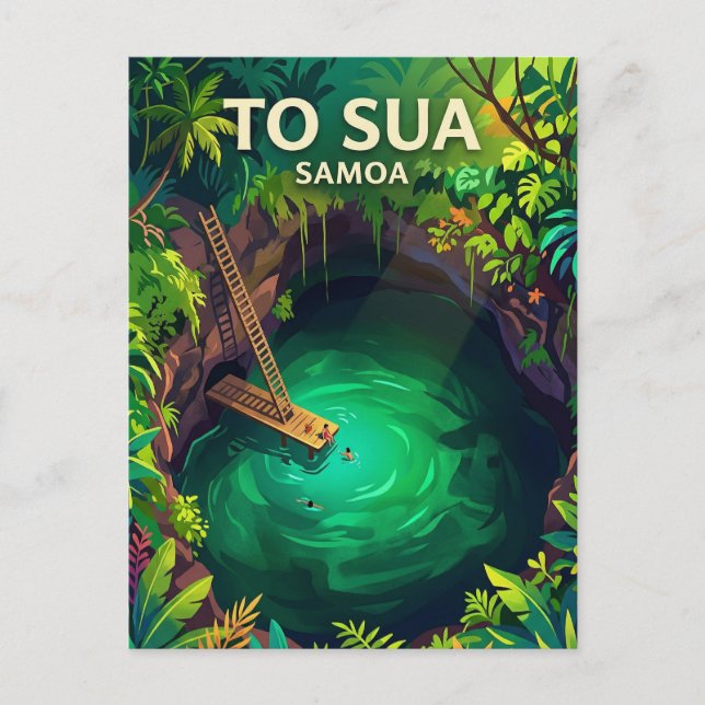 Postal Fosa del Océano de Tonga Samoa (Anverso)