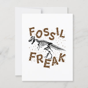 Postal Fossil Freak Paleontology Dinosaur Bones