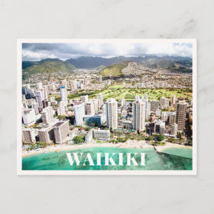 Postal Foto aérea de Waikiki Downtown Hawaii Playa