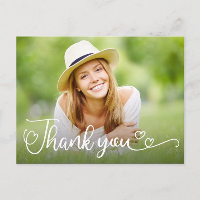 Postal Foto Agradecimiento de La Graduada (Anverso)