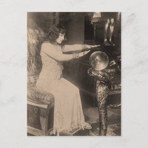 Postal Foto antigua adivina Bola de Cristal de 1920