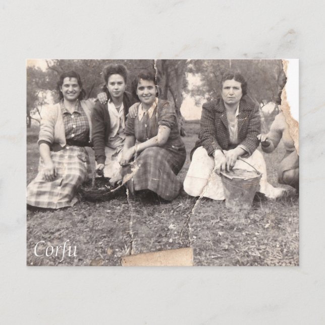 Postal Foto antigua de Corfú (Anverso)