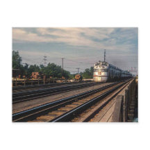 Foto antigua Locomotora de la ruta Burlington