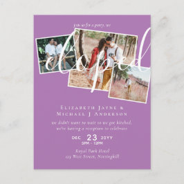 Postal FOTO Anuncio de Boda Secreta Fiesta de Recepción