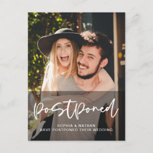 Postal Foto aplazamiento de boda cambio de fecha