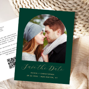 Postal Foto Arco Verde Esmeralda Código QR Save the Date