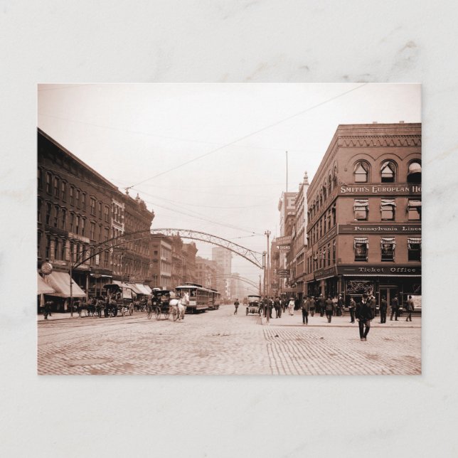 Postal Foto artística antigua High Street Columbus OH (Anverso)