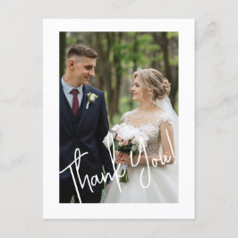Postal Foto Boda de Gracias Moderna