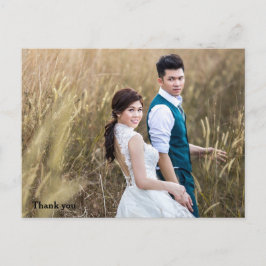 Postal Foto boda Gracias Armada De Doble Lado