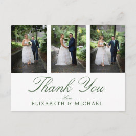 Postal Foto boda Gracias Elegante Moderno