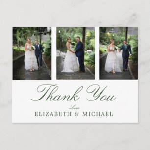 Postal Foto boda Gracias Elegante Moderno