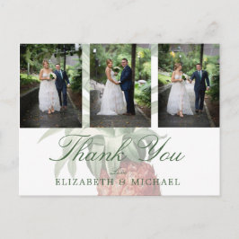 Postal Foto boda Gracias Pineapple Elegant Modern