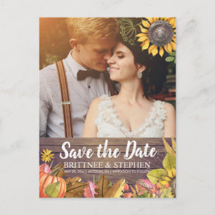 Postal Foto boda Guardar la fecha en que Maple deja calab