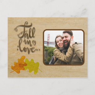 Postal Foto Caída En Amor Tema De Otoño