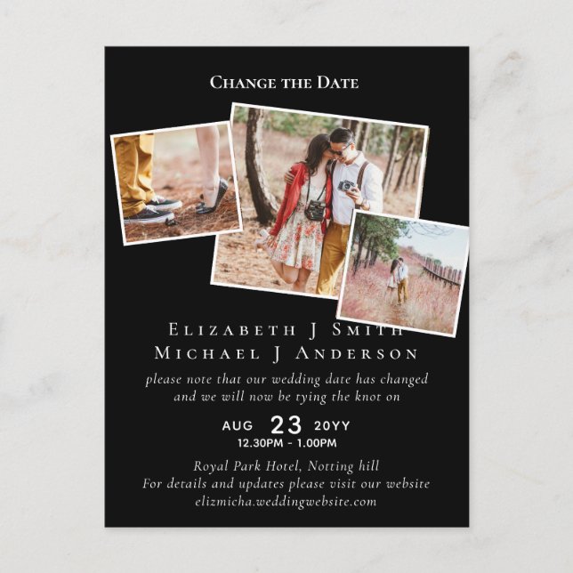 Postal FOTO Cambiar la fecha de aplazamiento de cualquier (Anverso)