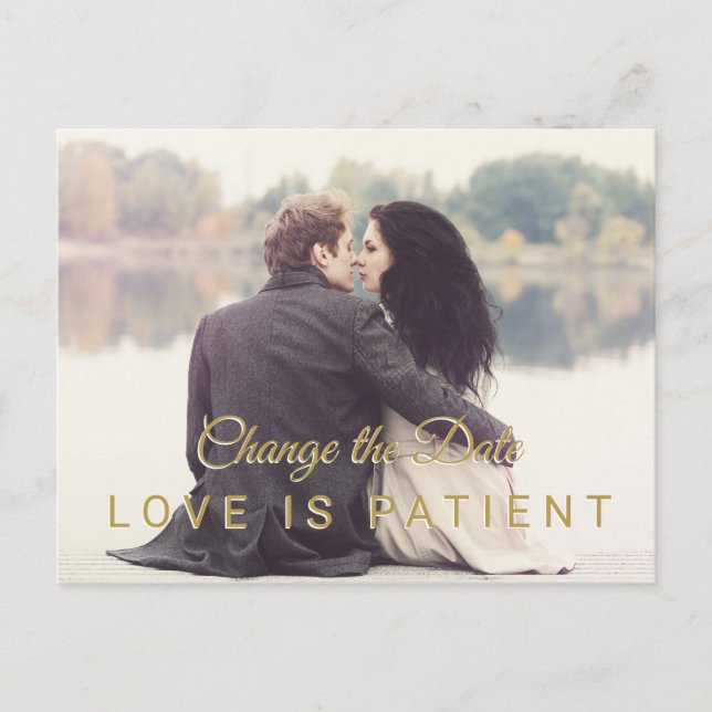 Postal Foto: cambio moderno en la fecha de postergación d (Anverso)