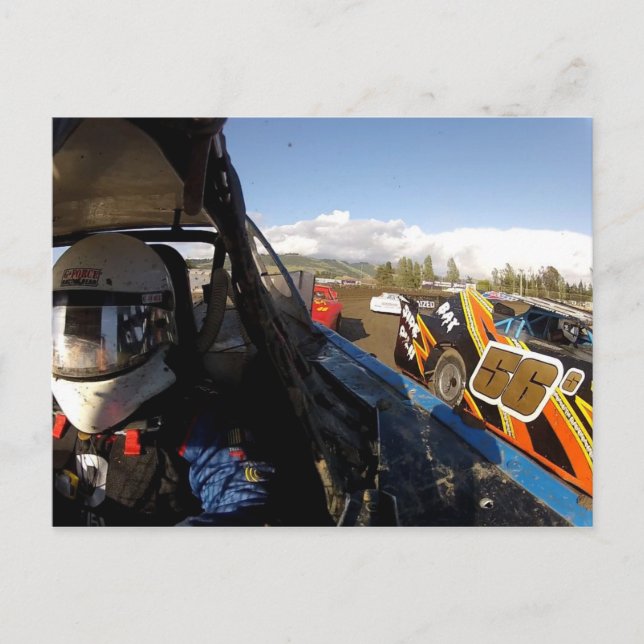 Postal Foto de acción de Carreras Gregg (Anverso)